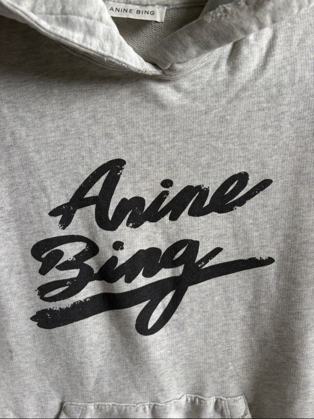 Anine Bing Harvey oversized gray Pullover with Script Tag - Picture 5 of 6